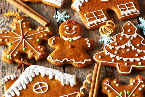 Christmas homemade gingerbread cookies