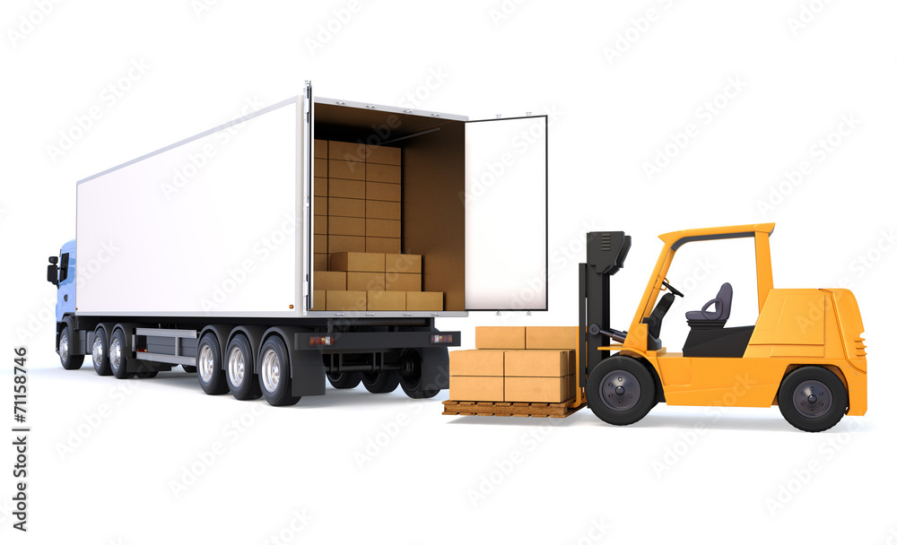 Shipping Logistic Service Concept. 3D illustration Shipping Logistic Service Concept. 3D illustration