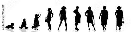 Vector silhouette of people.