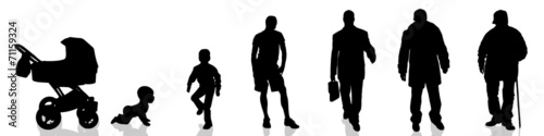 Vector silhouette of people.