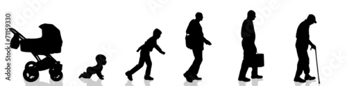 Vector silhouette of people.