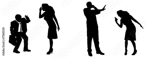 Vector silhouette of people.