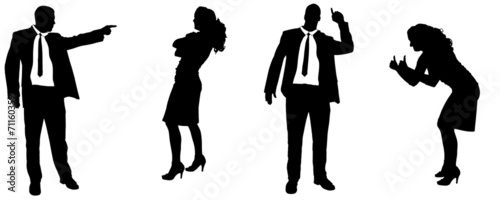 Vector silhouette of people.