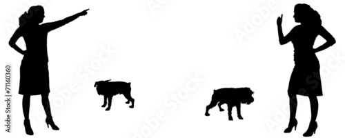 Vector silhouette of people.