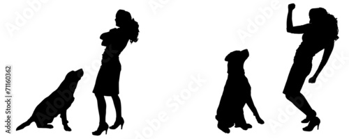 Vector silhouette of people.