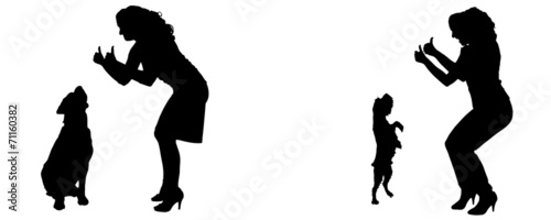Vector silhouette of people.