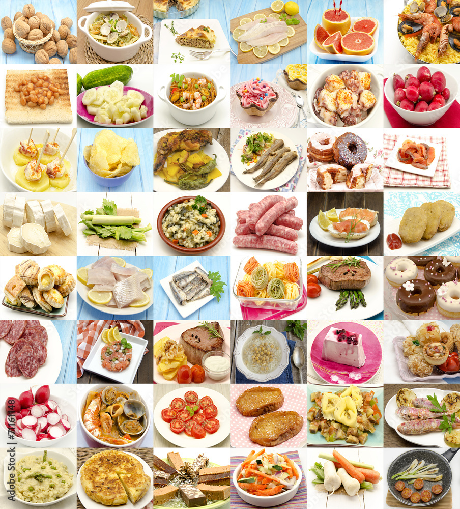 Collage de alimentos Collage de alimentos