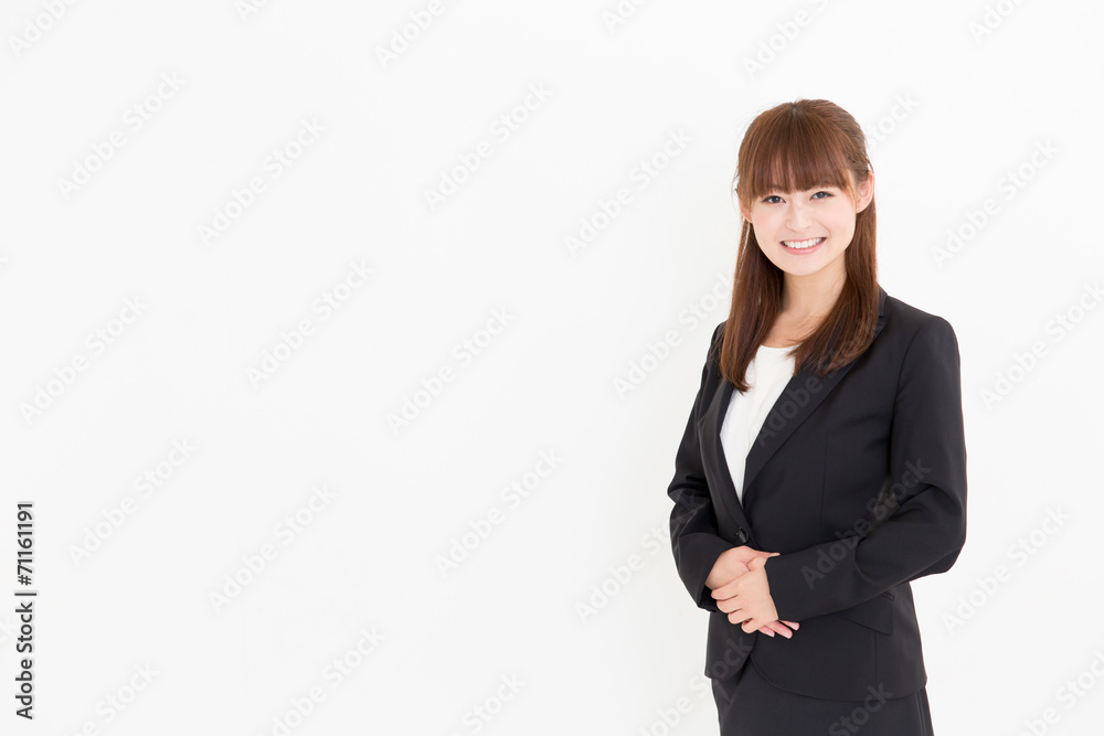 portrait of asian businesswoman on white background portrait of asian businesswoman on white background