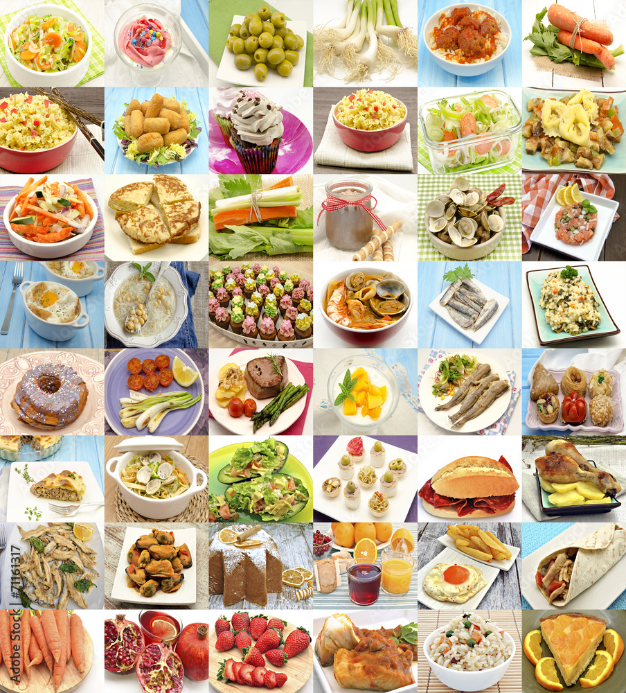 Collage de alimentos Collage de alimentos