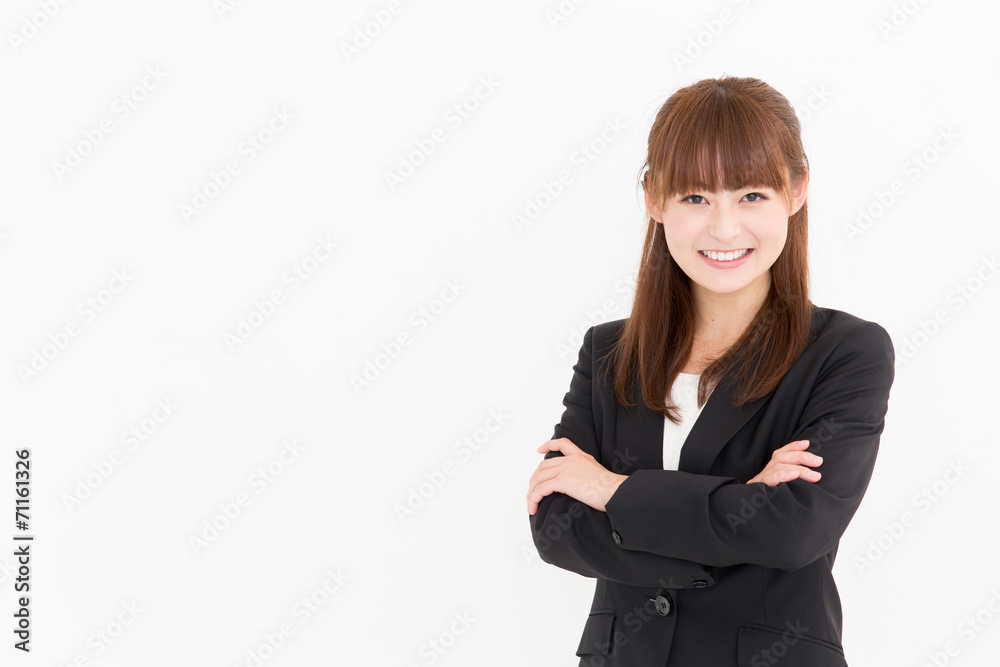 portrait of asian businesswoman on white background portrait of asian businesswoman on white background