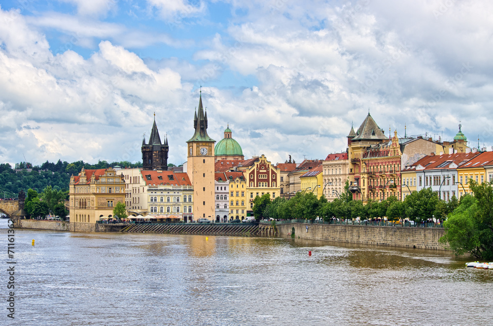 Vltava river in Prague, Czech Republic