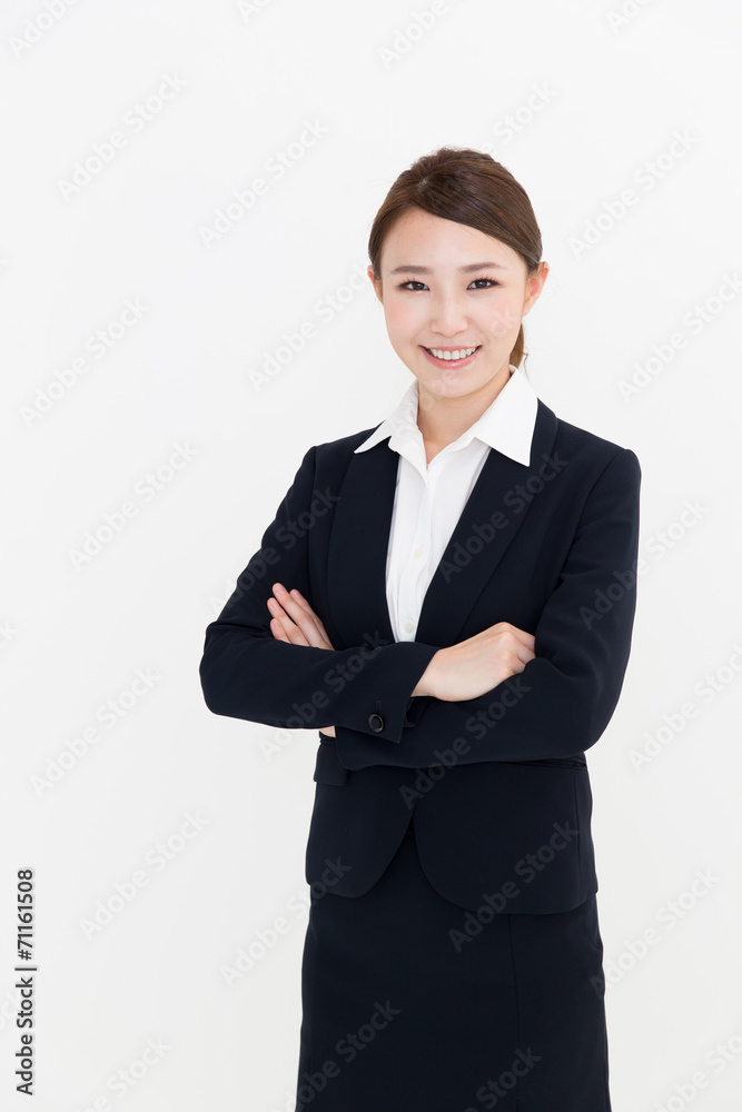 portrait of asian businesswoman on white background portrait of asian businesswoman on white background