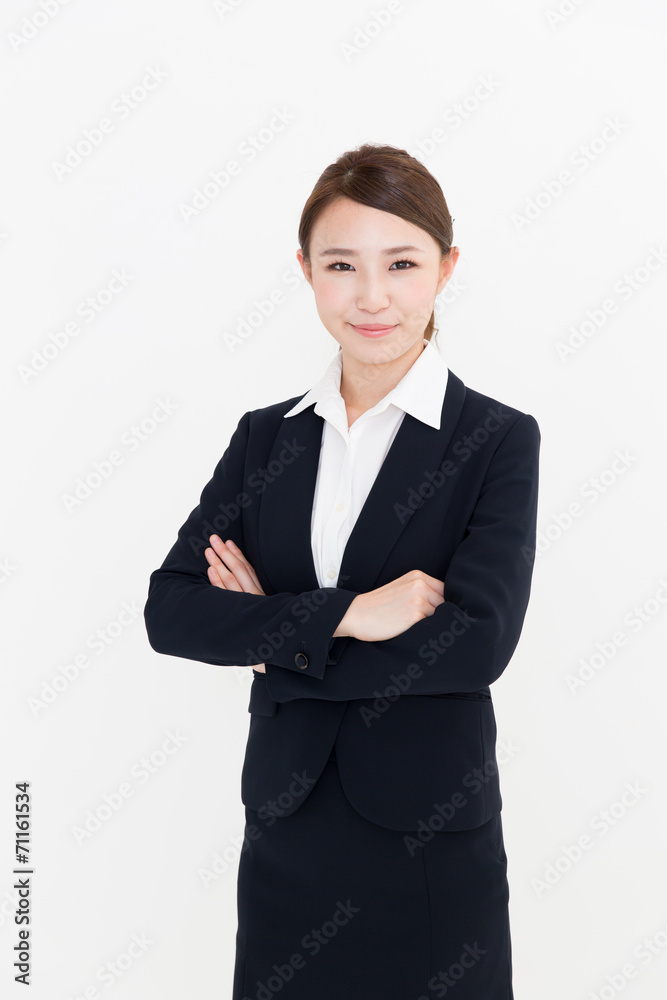portrait of asian businesswoman on white background portrait of asian businesswoman on white background