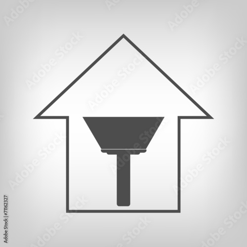 House with paint scraper