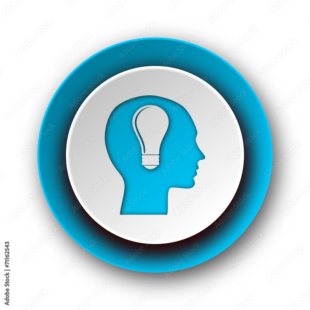 head blue modern web icon on white background head blue modern web icon on white background