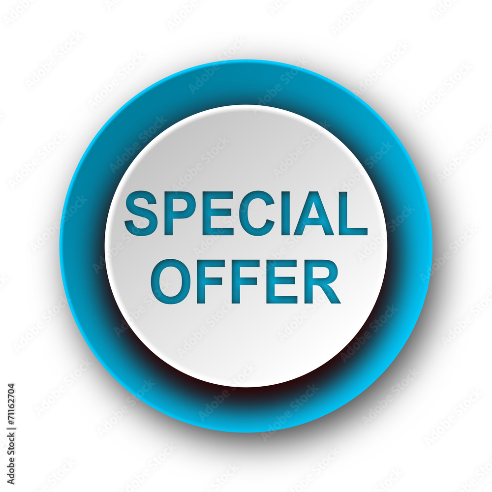 special offer blue modern web icon on white background special offer blue modern web icon on white background