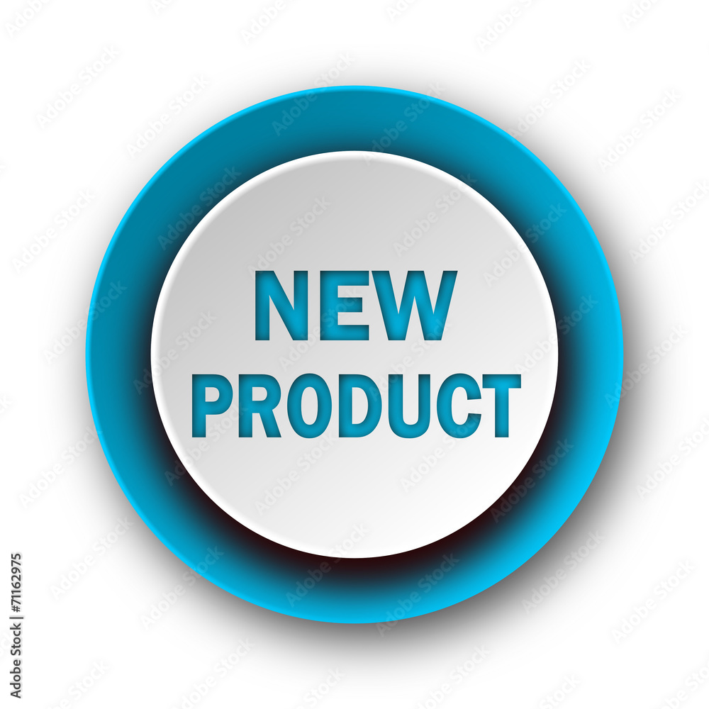 new product blue modern web icon on white background new product blue modern web icon on white background