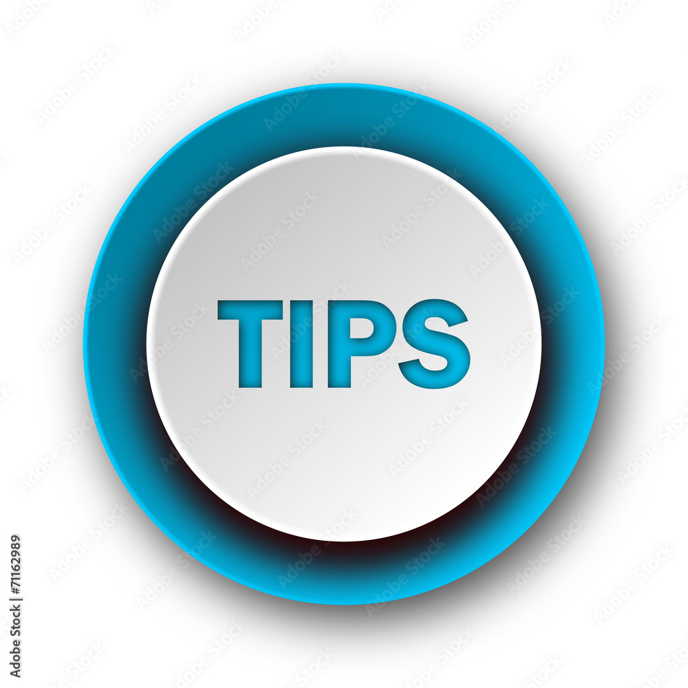 tips blue modern web icon on white background tips blue modern web icon on white background
