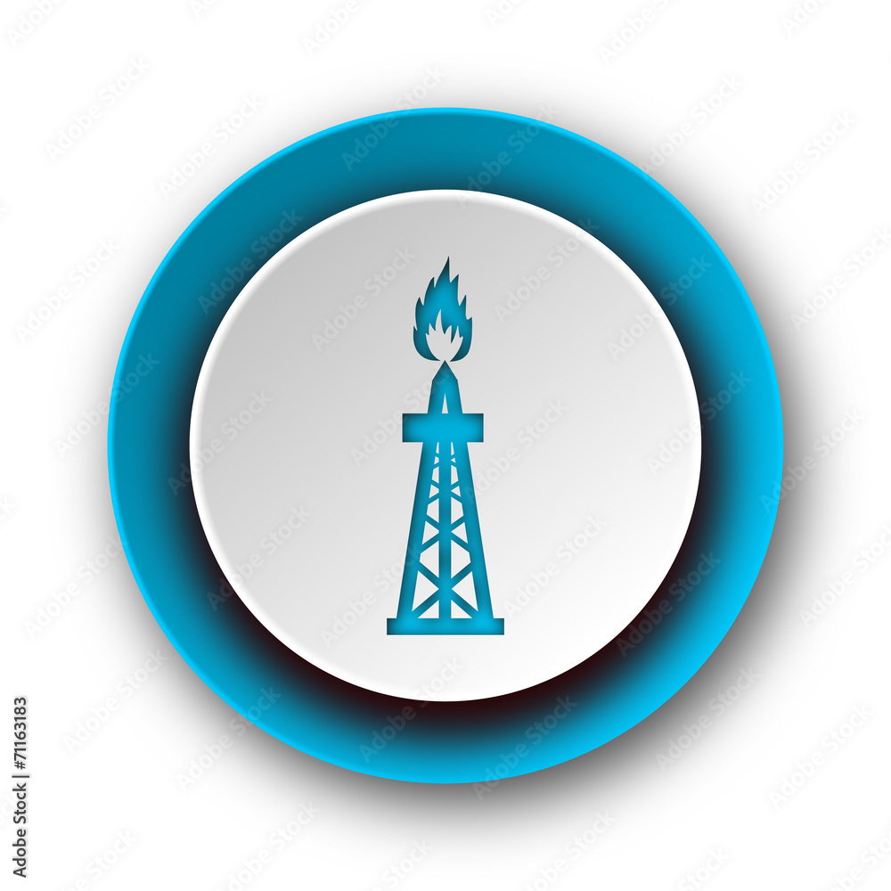 gas blue modern web icon on white background gas blue modern web icon on white background