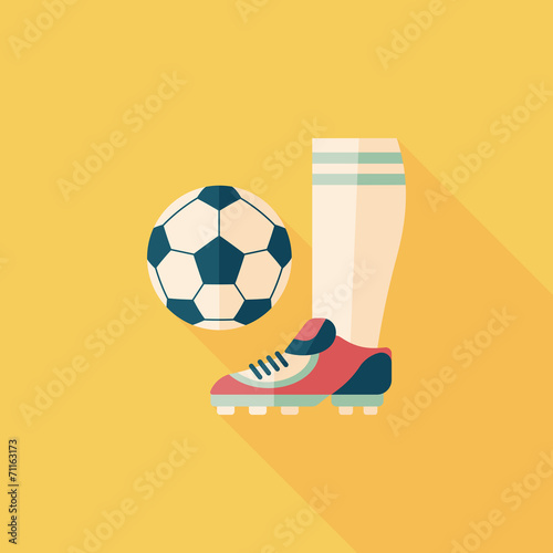 soccer flat icon with long shadow,eps10