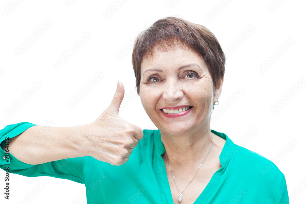attractive emotional woman 50 years old, isolated on white backg attractive emotional woman 50 years old, isolated on white backg
