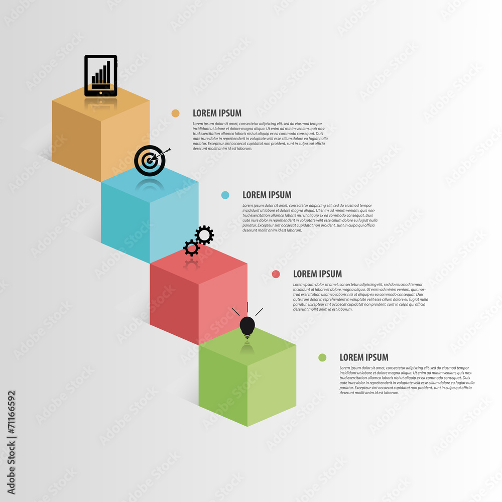 infographic element. 3d cubes. vector infographic element. 3d cubes. vector