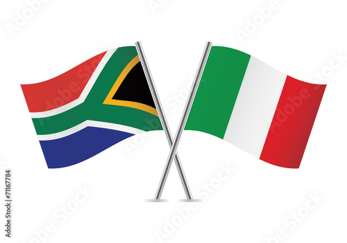 Free Download Italian and South African flags. Vector illustration. - GFXLoad