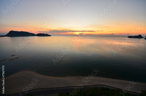 Landscape of the Bay at Sunrise