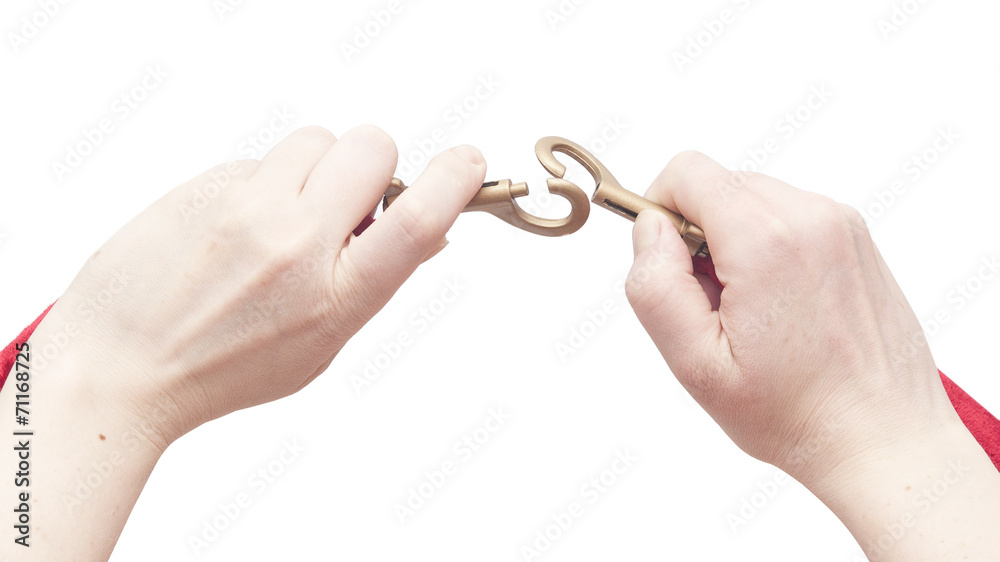 rope fight, fight of two hands pulling rope to each other