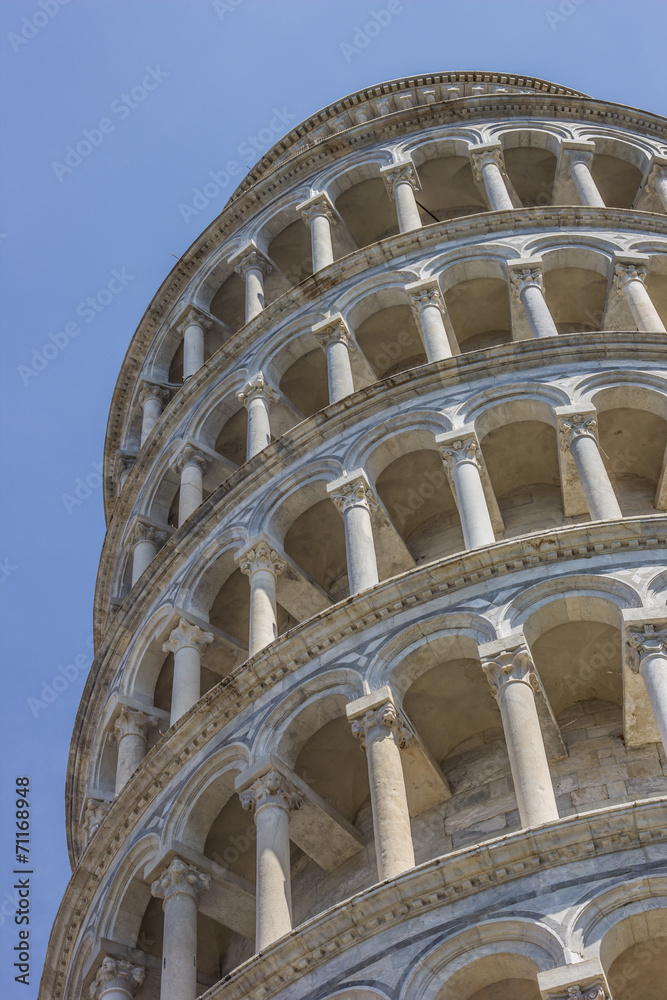 Leaning tower at the Piazza Dei Miracoli in Pisa