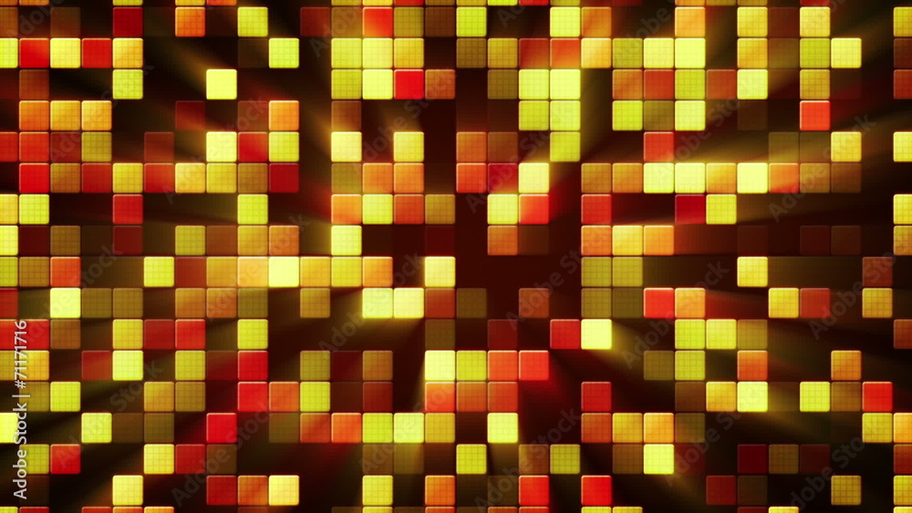 orange shiny mosaic tiles loopable background