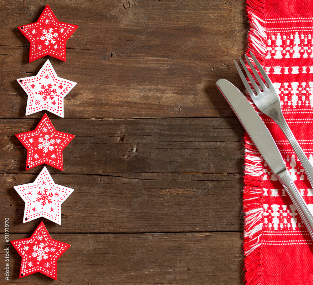 Fototapeta premium Christmas Table setting