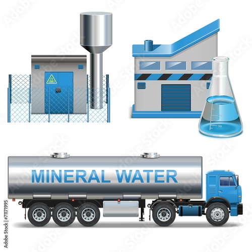 Vector Mineral Waters Production