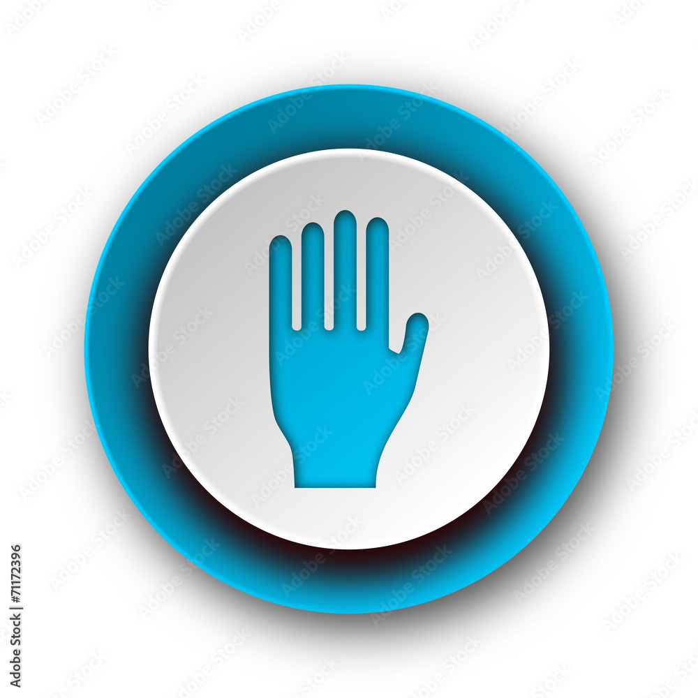 stop blue modern web icon on white background stop blue modern web icon on white background