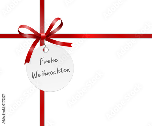 Anhänger Schleife frohe Weihnachten