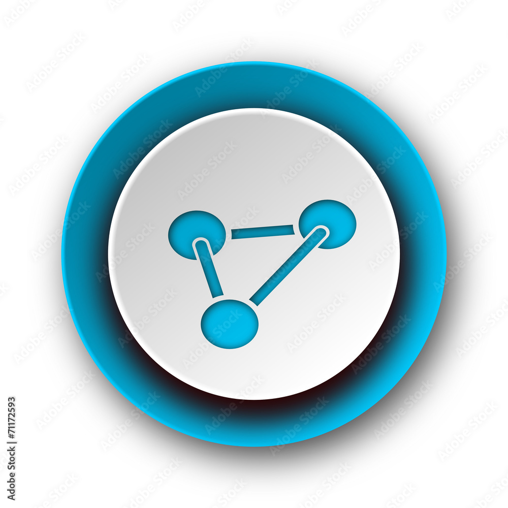 chemistry blue modern web icon on white background chemistry blue modern web icon on white background