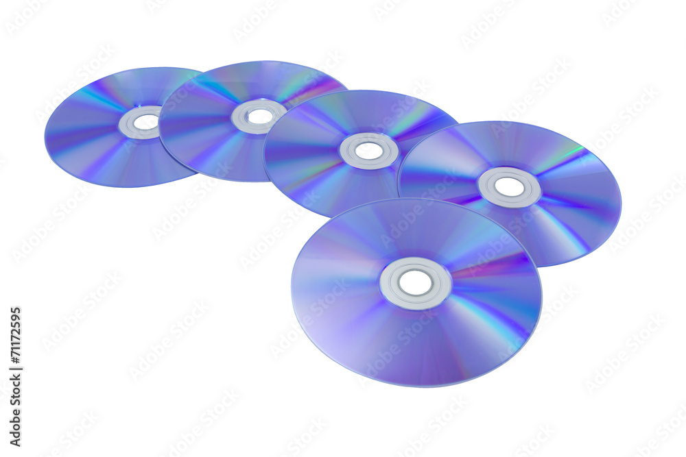 CD/DVD pattern on isolated white background CD/DVD pattern on isolated white background