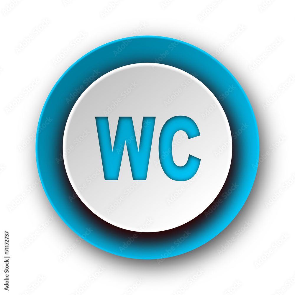 toilet blue modern web icon on white background toilet blue modern web icon on white background