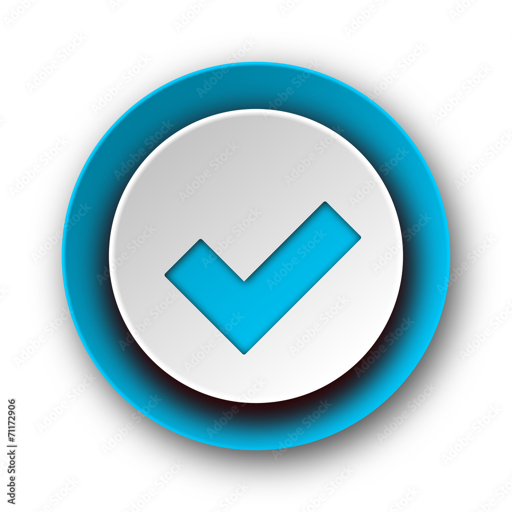accept blue modern web icon on white background accept blue modern web icon on white background
