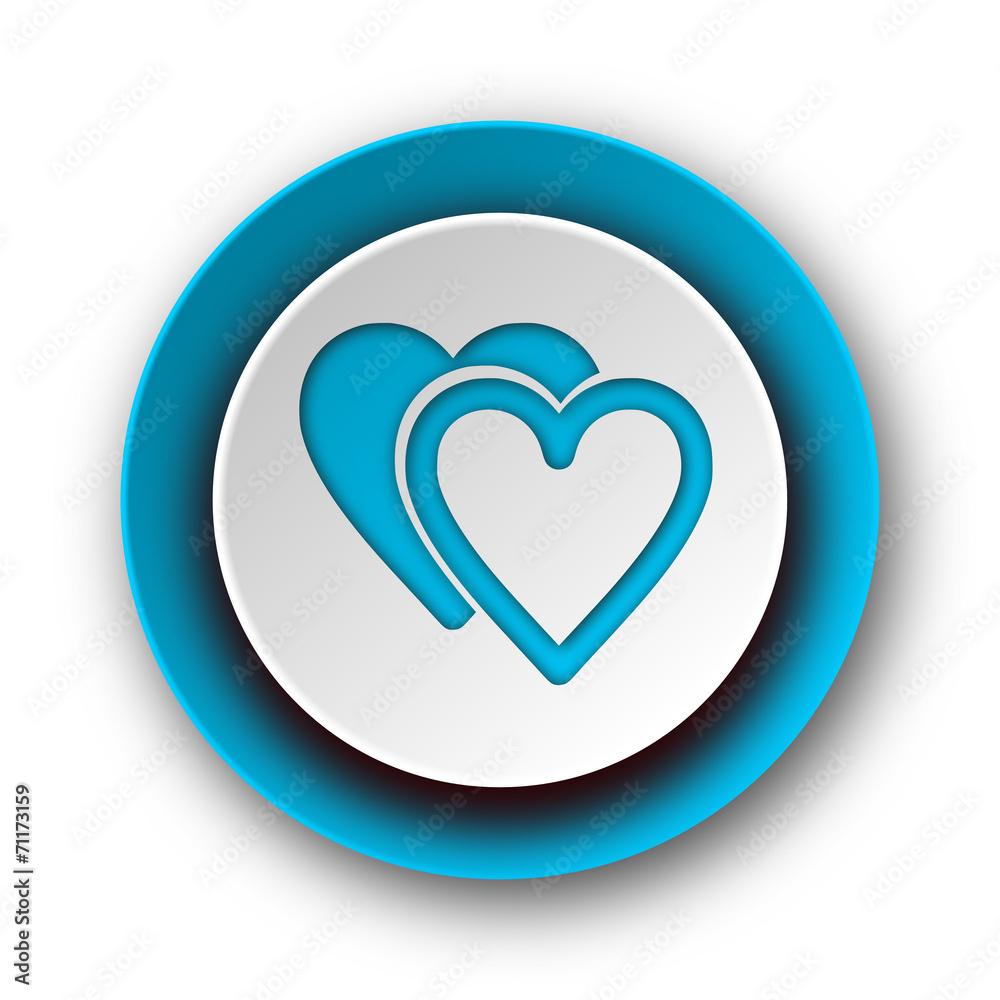 love blue modern web icon on white background love blue modern web icon on white background
