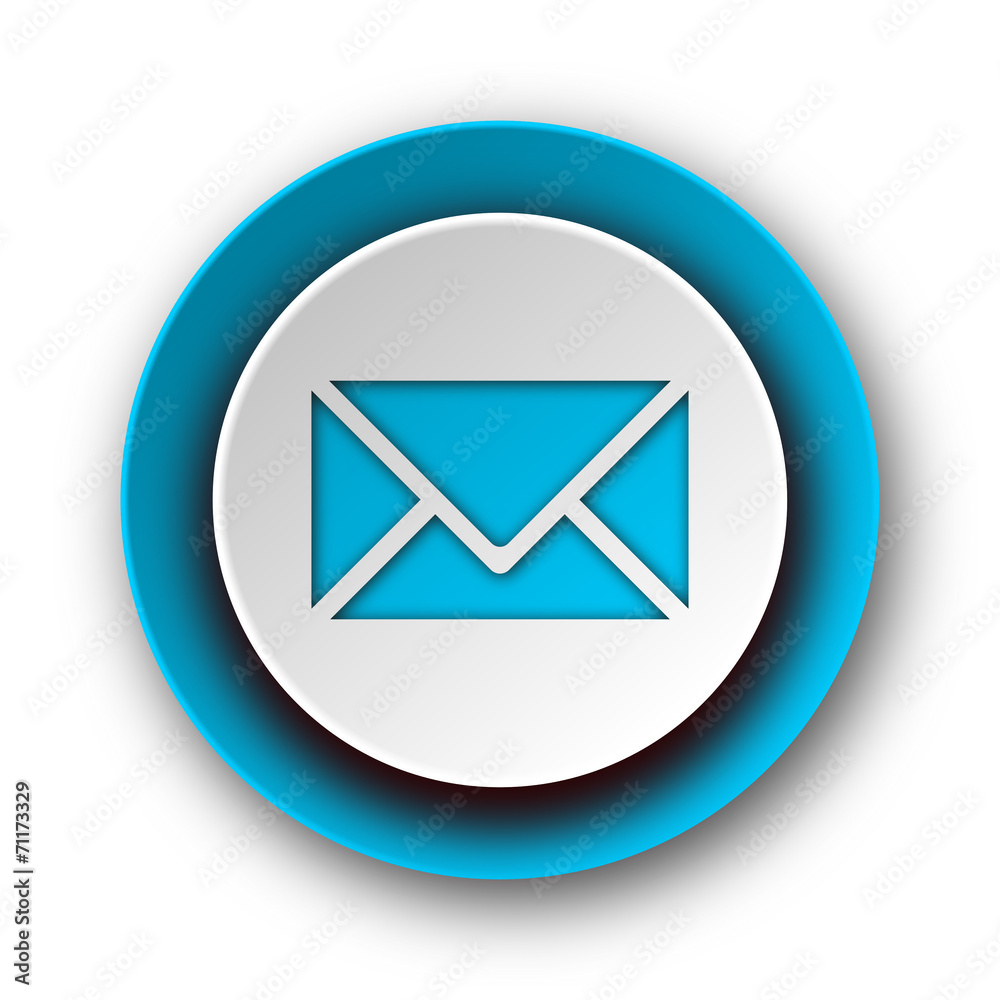 email blue modern web icon on white background email blue modern web icon on white background