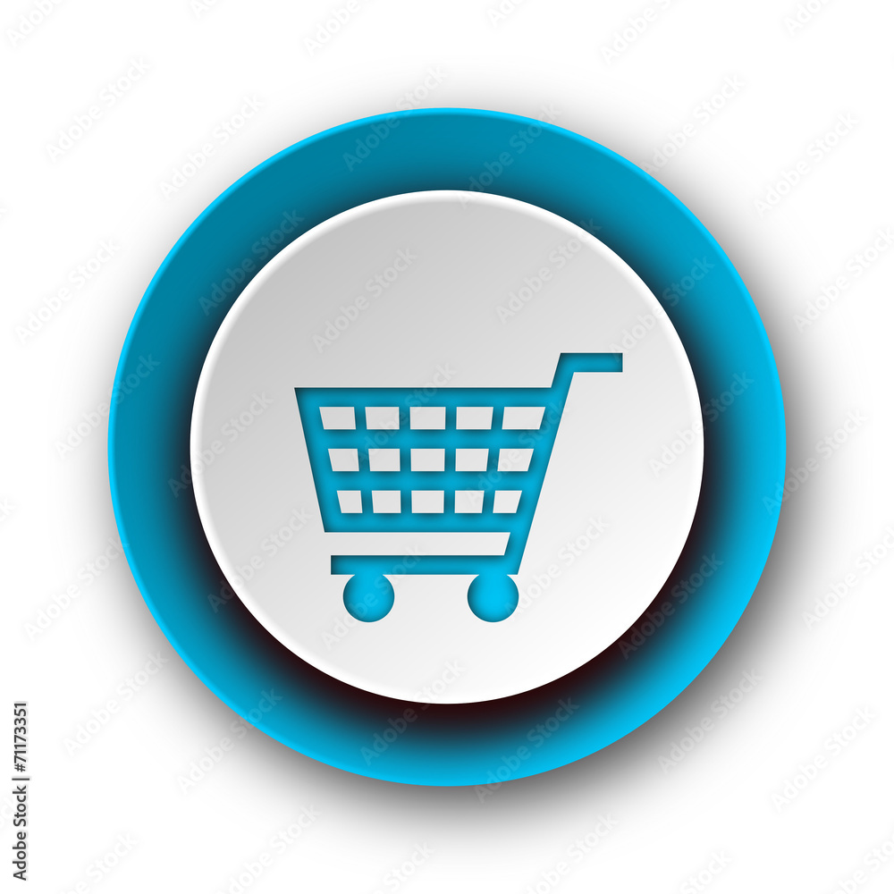 cart blue modern web icon on white background cart blue modern web icon on white background