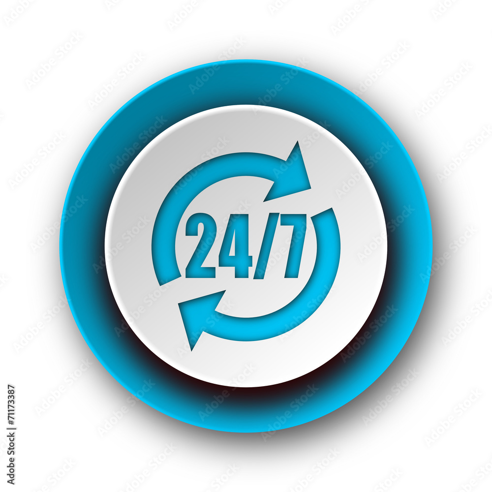 service blue modern web icon on white background service blue modern web icon on white background