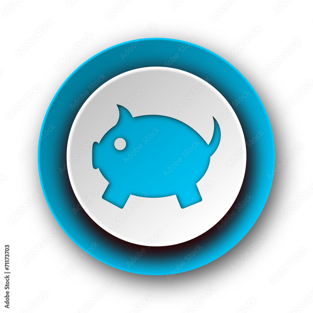 piggy bank blue modern web icon on white background piggy bank blue modern web icon on white background