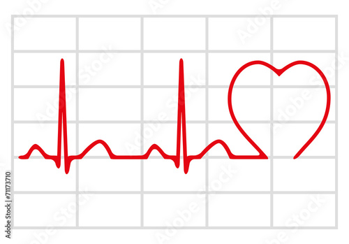 Cardiogram icon isolated on white background, vector