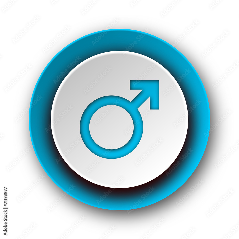 male blue modern web icon on white background male blue modern web icon on white background