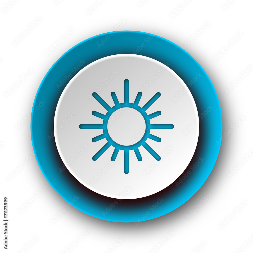 sun blue modern web icon on white background