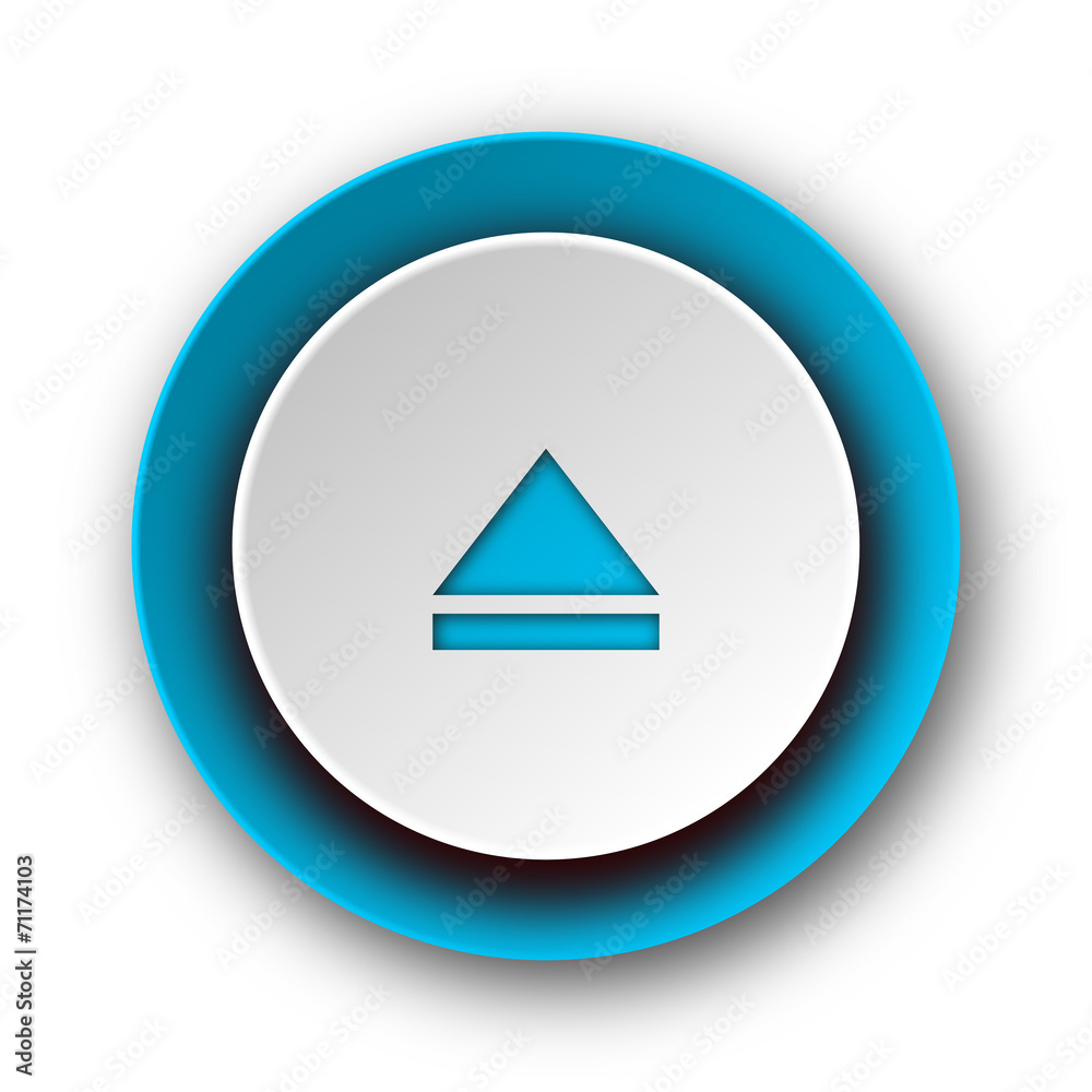 eject blue modern web icon on white background eject blue modern web icon on white background