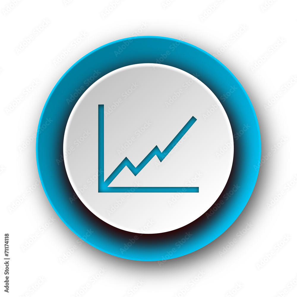 chart blue modern web icon on white background chart blue modern web icon on white background