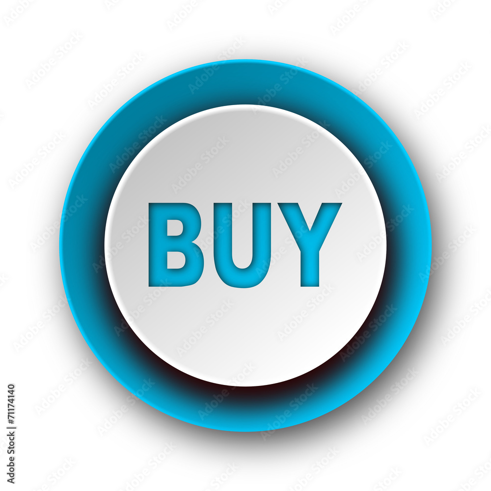 buy blue modern web icon on white background buy blue modern web icon on white background